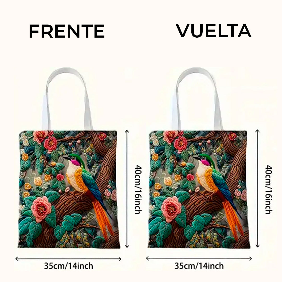 Bolsa de hombro Tote Bag diseño naturaleza ave