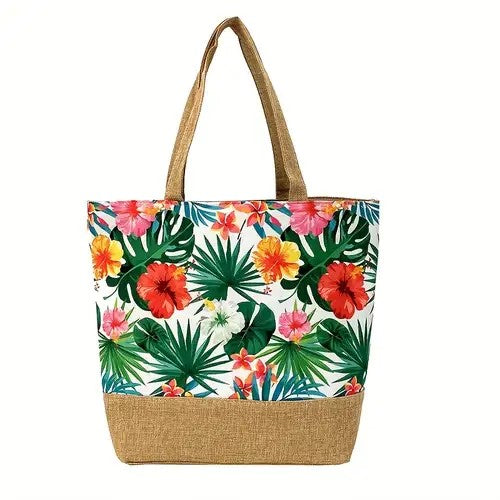 Bolso estilo floral de lino
