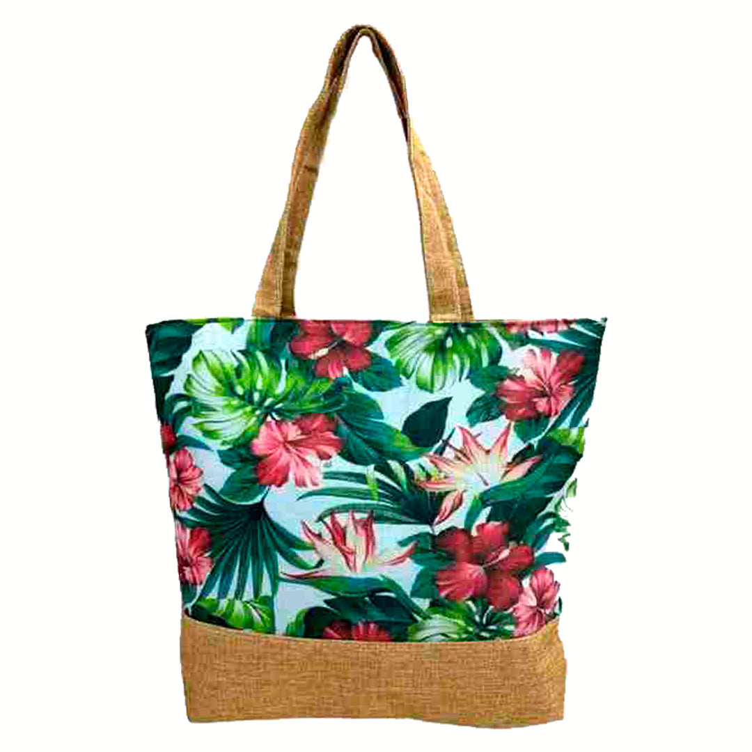 Bolso estilo floral de lino