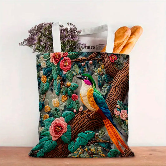 Bolsa de hombro Tote Bag diseño naturaleza ave