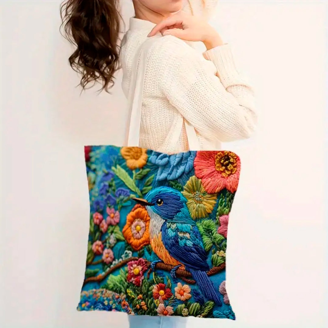 Bolsa de hombro Tote Bag diseño naturaleza ave