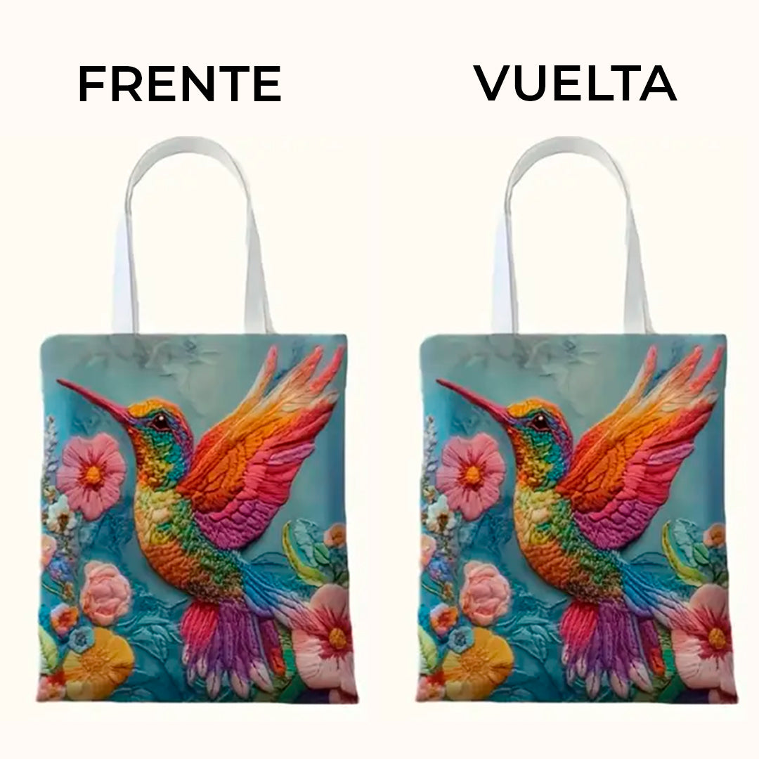 Bolsa de hombro diseño colibri tote bag
